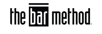 Logo for The Bar Method, featuring the words the bar method in a modern black font, with bar inside a rectangular outline—perfectly capturing the sophisticated style often seen on sticky socks and pilates socks popular in barre and fitness classes.