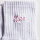 The Pardon My French Grip Sock (Petal Pink)