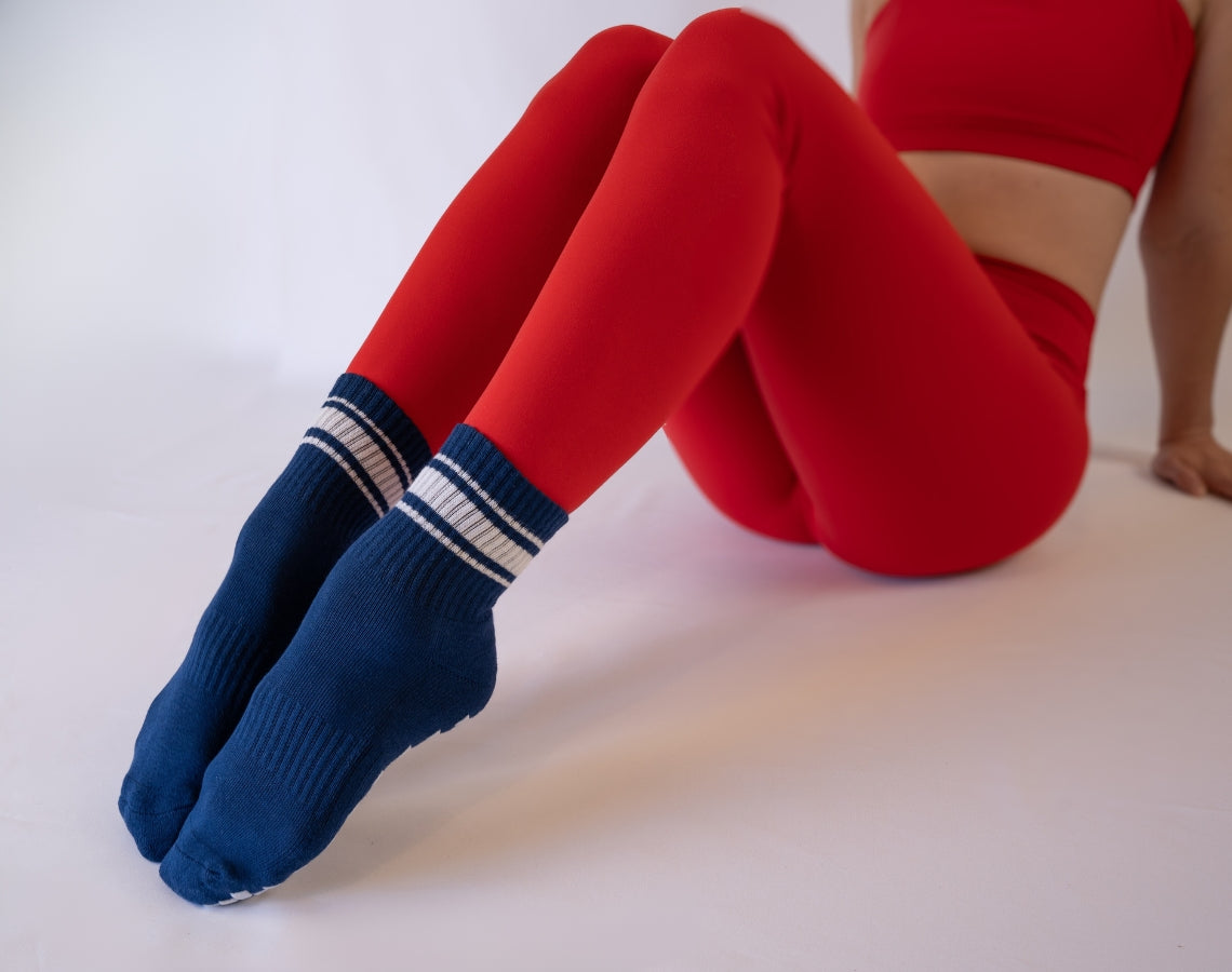 Navy grip sock 